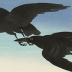 Two Crows mid flight - Vintage Japanese Woodblock Print Art Coffee Mug Gallery Image 2