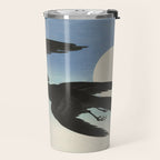 Two Crows mid flight - Vintage Japanese Woodblock Print Art Travel Mug Gallery Image 2