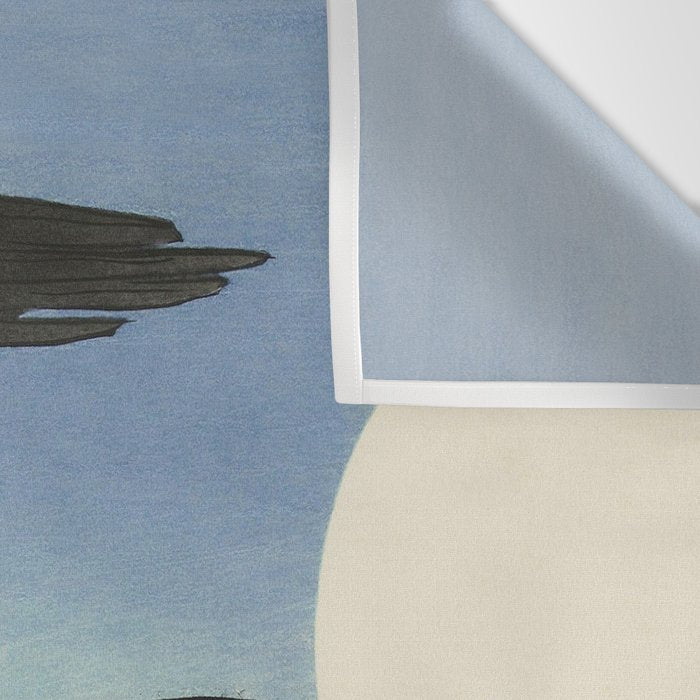 Two Crows mid flight - Vintage Japanese Woodblock Print Art Wall Tapestry Gallery Image 3
