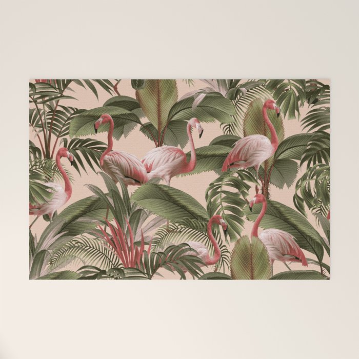 Elegance of Flamingos Welcome Mat Gallery Image 1