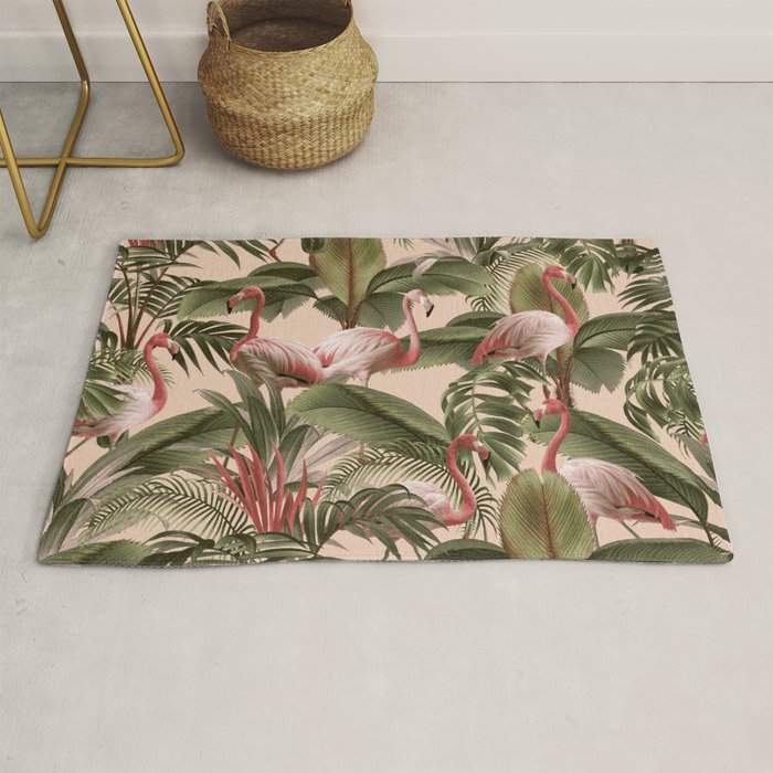 Elegance of Flamingos Rug Gallery Image 1
