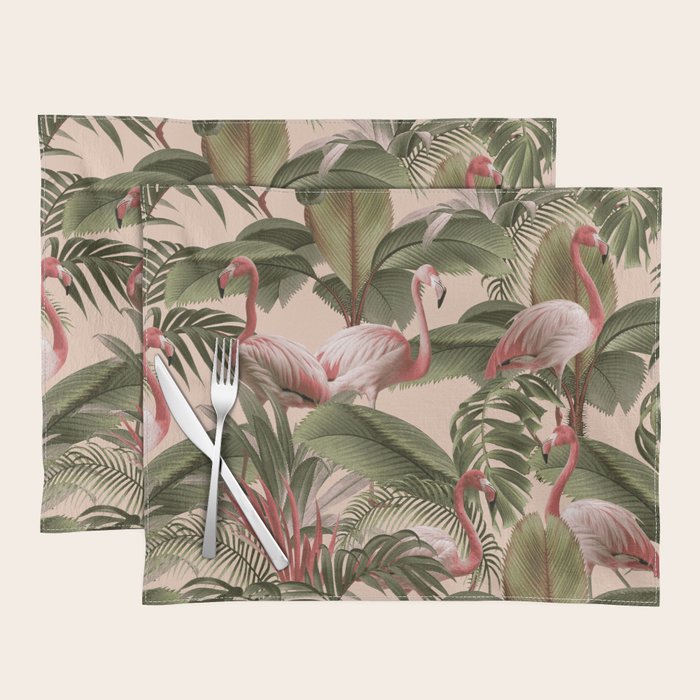 Elegance of Flamingos Placemat Gallery Image 1