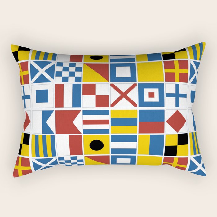 Nautical Flags Rectangular Pillow Gallery Image 2