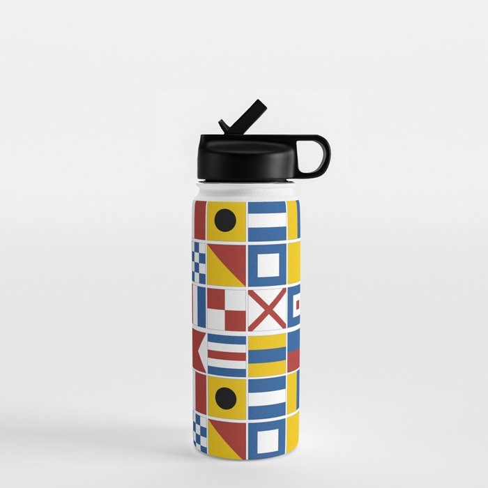 Nautical Flags Water Bottle