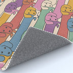 Retro Rainbow Funny Dachshunds Rug Gallery Image 4