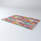 Retro Rainbow Funny Dachshunds Rug Gallery Image 3