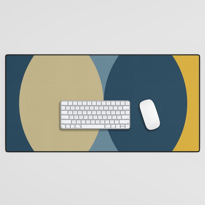 Rise of the Sun - Yellow, Blue, Geometric Art Desk Mat Gallery Image 1