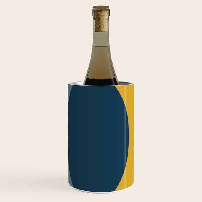 Rise of the Sun - Yellow, Blue, Geometric Art Wine Chiller Gallery Image 3