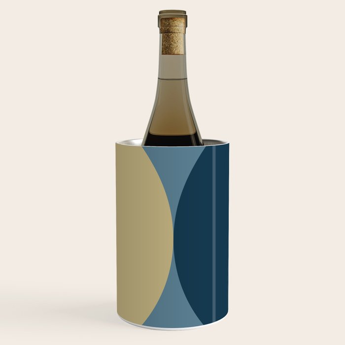 Rise of the Sun - Yellow, Blue, Geometric Art Wine Chiller Gallery Image 1