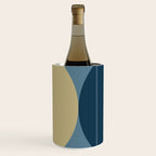 Rise of the Sun - Yellow, Blue, Geometric Art Wine Chiller Gallery Image 1