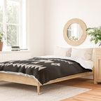 Southwestern Eagle and Arrow Pattern 121 Black and Linen White Duvet Cover Gallery Image 2