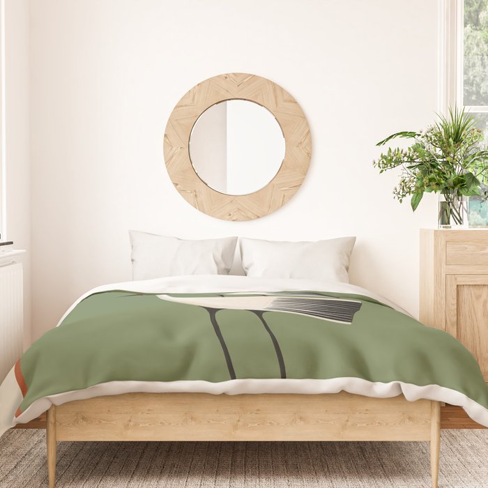 Striped Bird Trio Duvet Cover Gallery Image 3