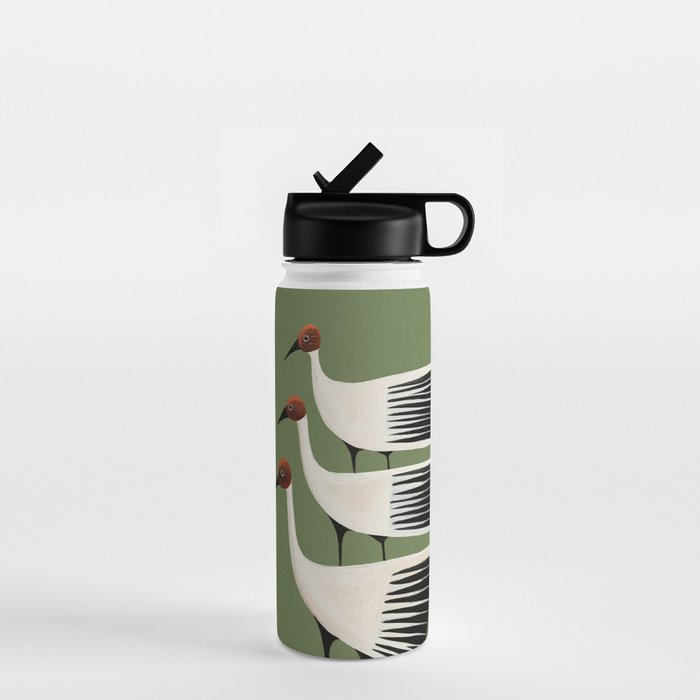 Striped Bird Trio Water Bottle Gallery Image 1
