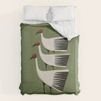 Striped Bird Trio Duvet Cover Gallery Image 6
