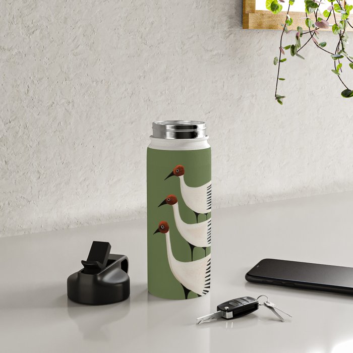 Striped Bird Trio Water Bottle Gallery Image 4