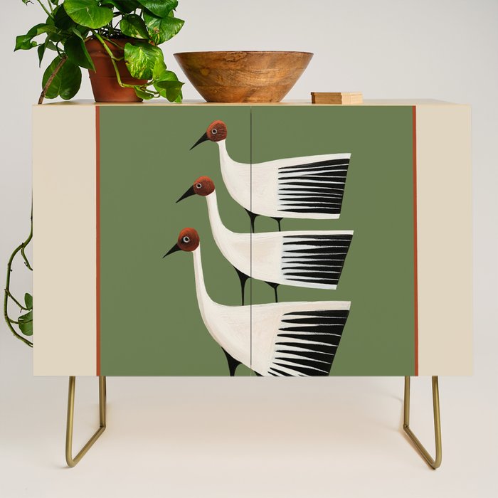Striped Bird Trio Credenza Gallery Image 1