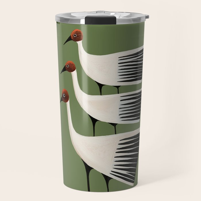 Striped Bird Trio Travel Mug Gallery Image 1
