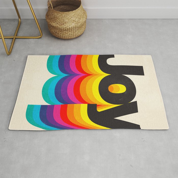 Joy: Retro Typography Edition Rug Gallery Image 1