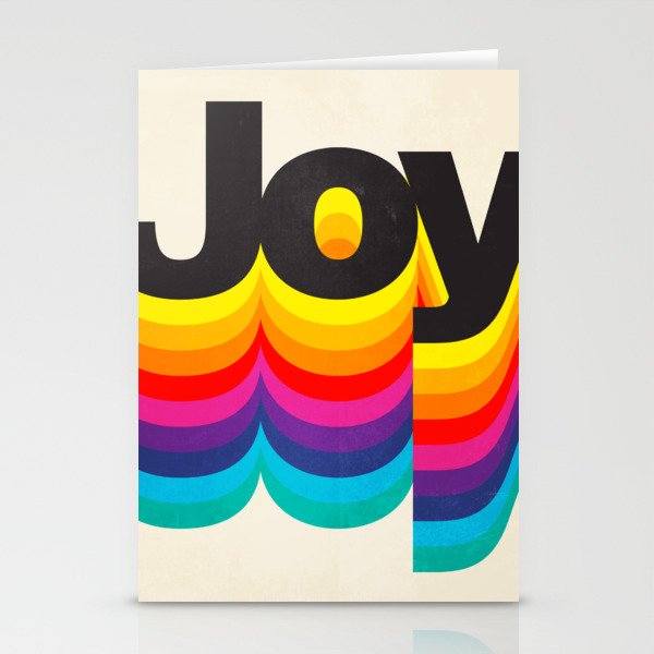 Joy: Retro Typography Edition Stationery Card Gallery Image 1
