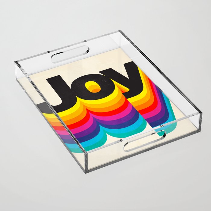 Joy: Retro Typography Edition Acrylic Tray Gallery Image 1