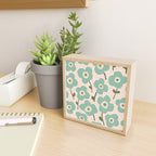 Little flowers aqua Mini Art Print Gallery Image 2