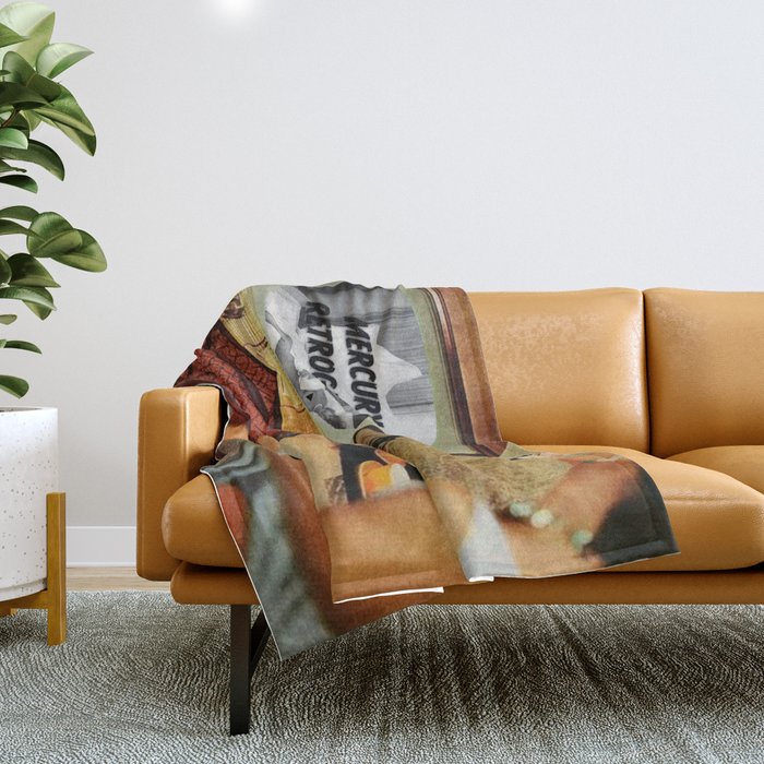 Spooky Mercury Retrograde Throw Blanket Gallery Image 1
