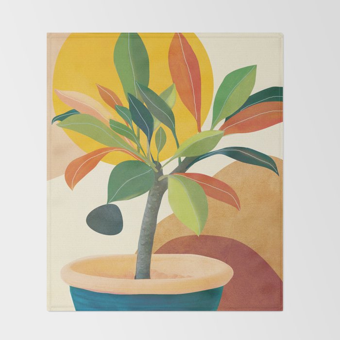 Colorful Branching Out 35 Throw Blanket Gallery Image 2