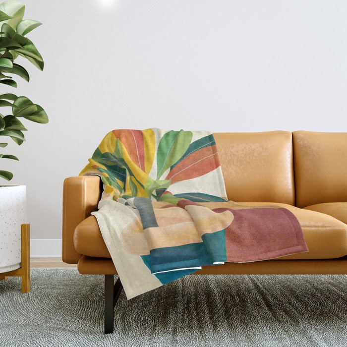 Colorful Branching Out 35 Throw Blanket Gallery Image 1