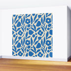 Blue flower nature art pattern Wall Mural Gallery Image 2