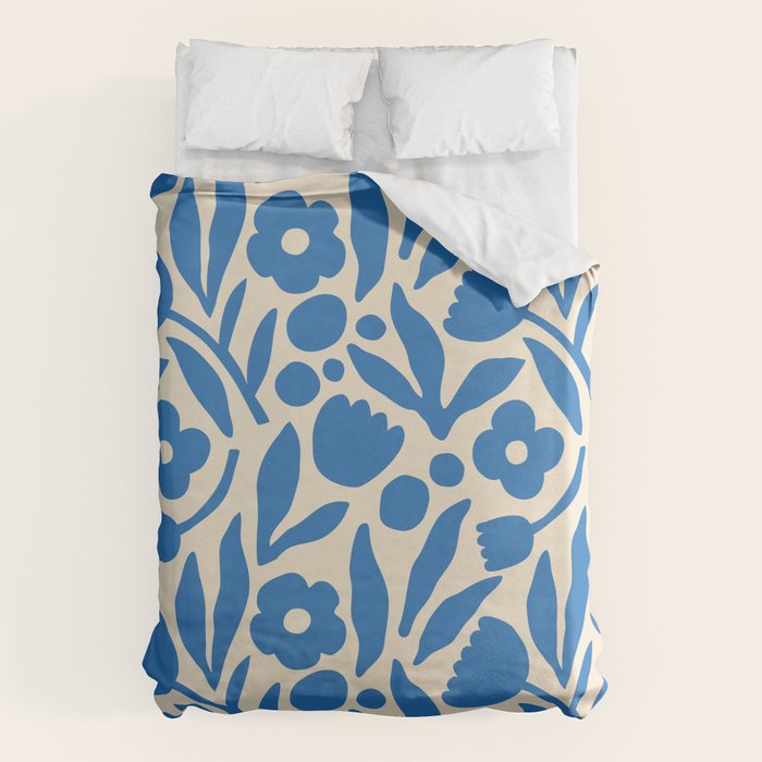 Blue flower nature art pattern Duvet Cover Gallery Image 6