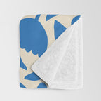 Blue flower nature art pattern Throw Blanket Gallery Image 3