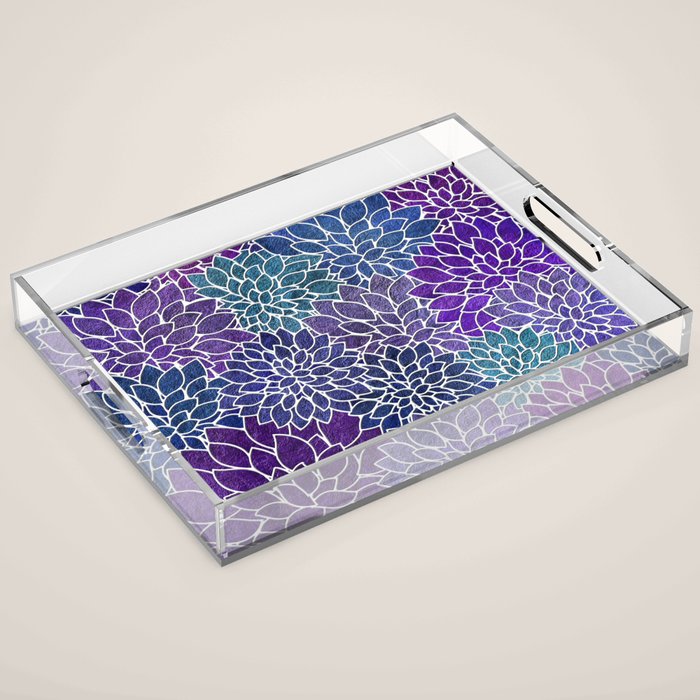 Floral Abstract 22 Acrylic Tray Gallery Image 1