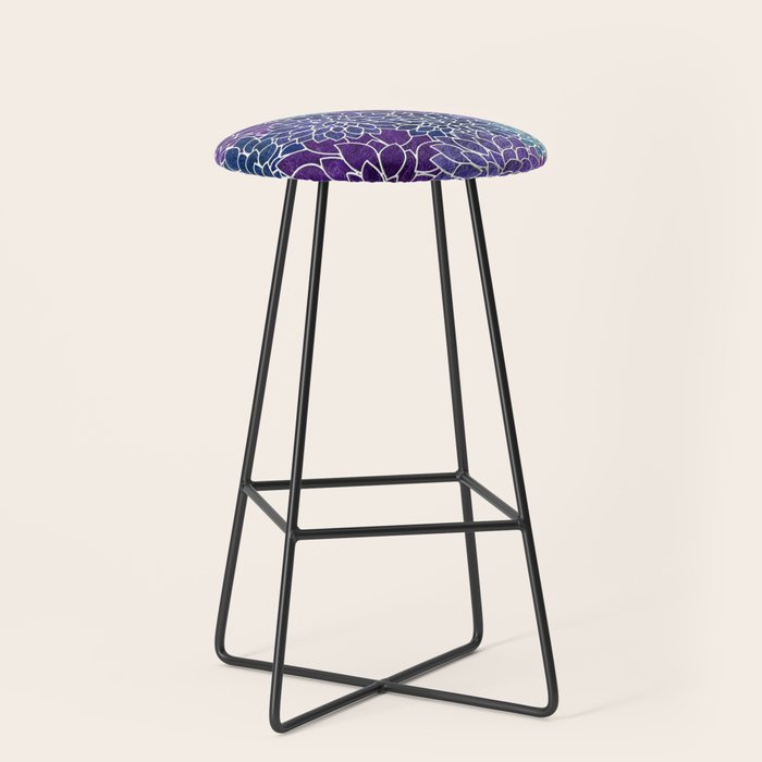 Floral Abstract 22 Stool Gallery Image 1
