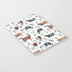 Hand-painted Cows and White Flowers with Blue Accents Notebook Gallery Image 3