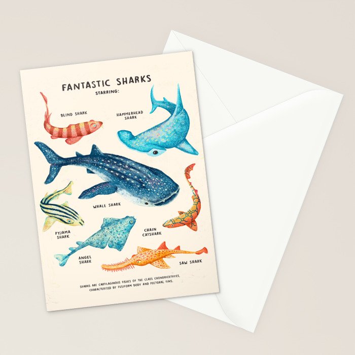 FANTASTIC SHARKS Stationery Card Gallery Image 2