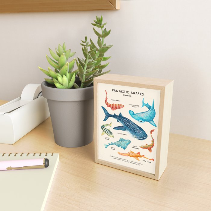 FANTASTIC SHARKS Mini Art Print Gallery Image 2