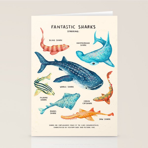 FANTASTIC SHARKS Stationery Card Gallery Image 2