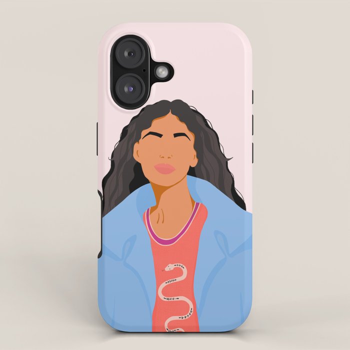 Girl With Snake T-Shirt iPhone Case Gallery Image 1
