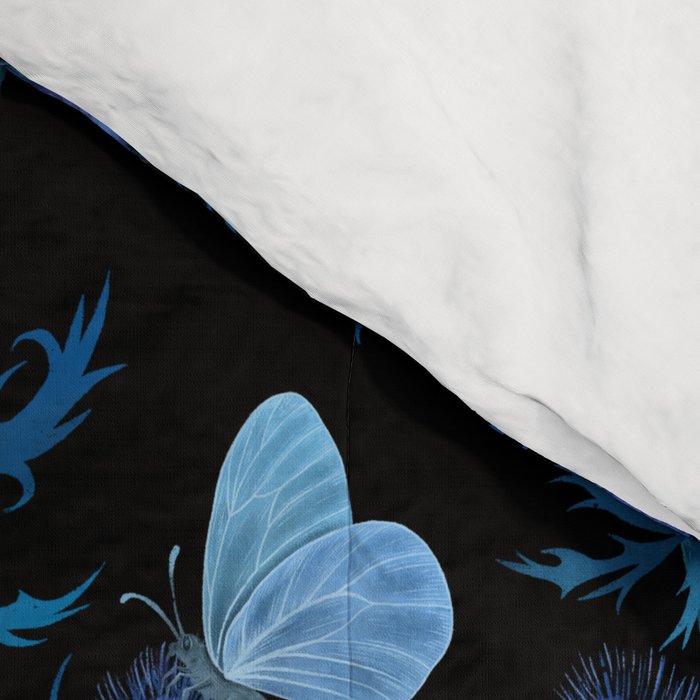 Blue Thistle & Cat Comforter Gallery Image 4