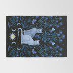 Blue Thistle & Cat Rug Gallery Image 2