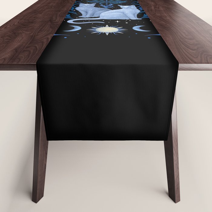 Blue Thistle & Cat Table Runner Gallery Image 1