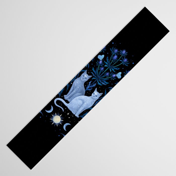 Blue Thistle & Cat Table Runner Gallery Image 3