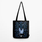 Blue Thistle & Cat Tote Bag Gallery Image 2