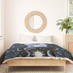 Blue Thistle & Cat Duvet Cover Gallery Image 3