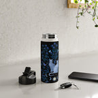Blue Thistle & Cat Water Bottle Gallery Image 4