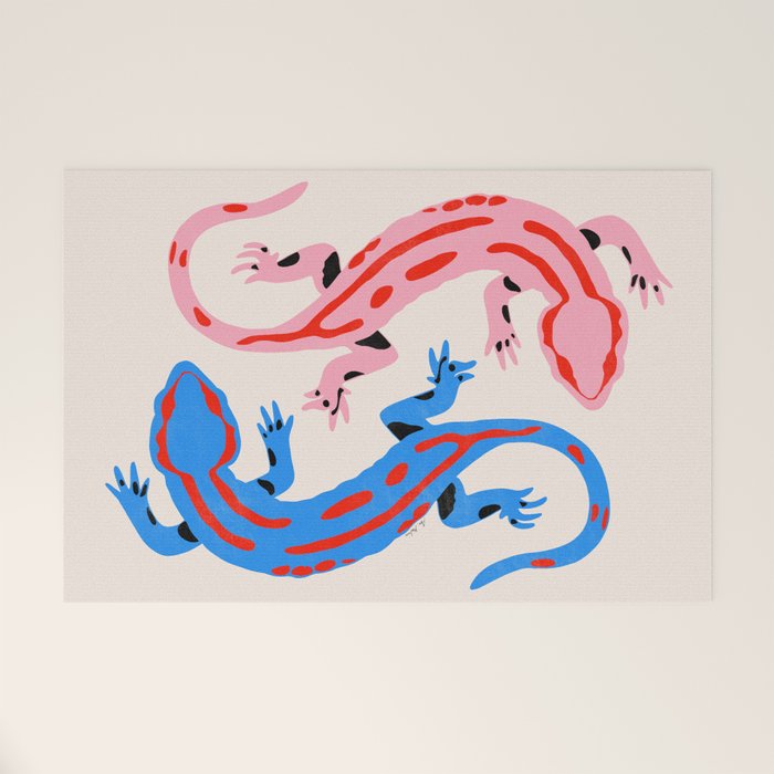 Colorful salamanders Welcome Mat Gallery Image 1