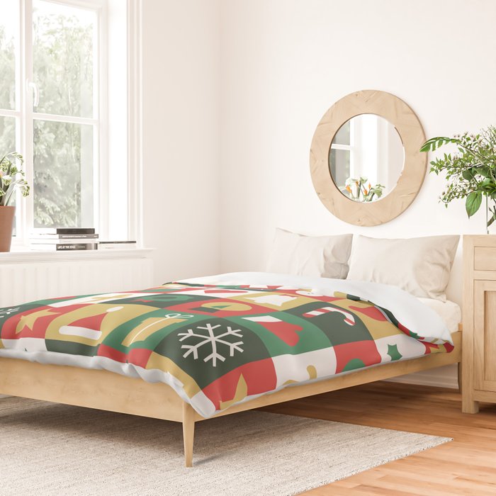Christmas mosaic geometric pattern Duvet Cover Gallery Image 2