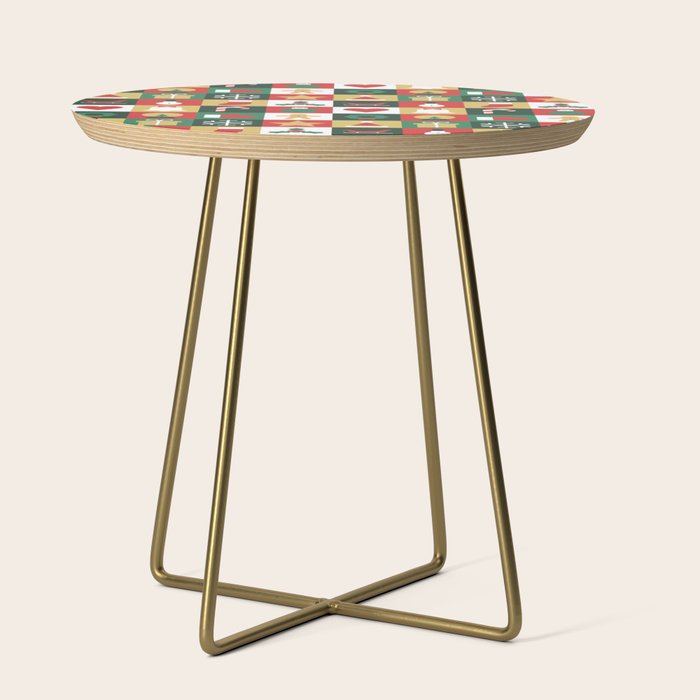 Christmas mosaic geometric pattern Side Table Gallery Image 1