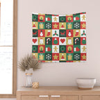 Christmas mosaic geometric pattern Wall Tapestry Gallery Image 2