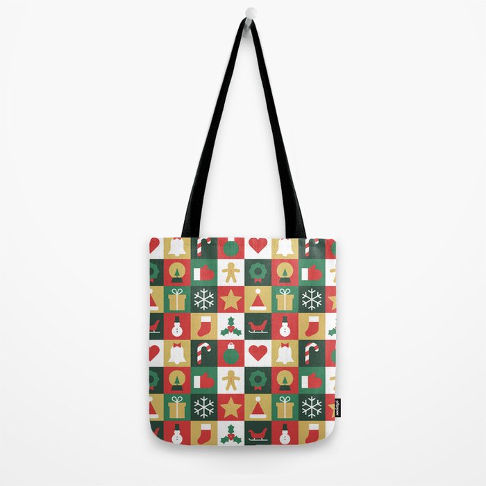 Christmas mosaic geometric pattern Tote Bag Gallery Image 2